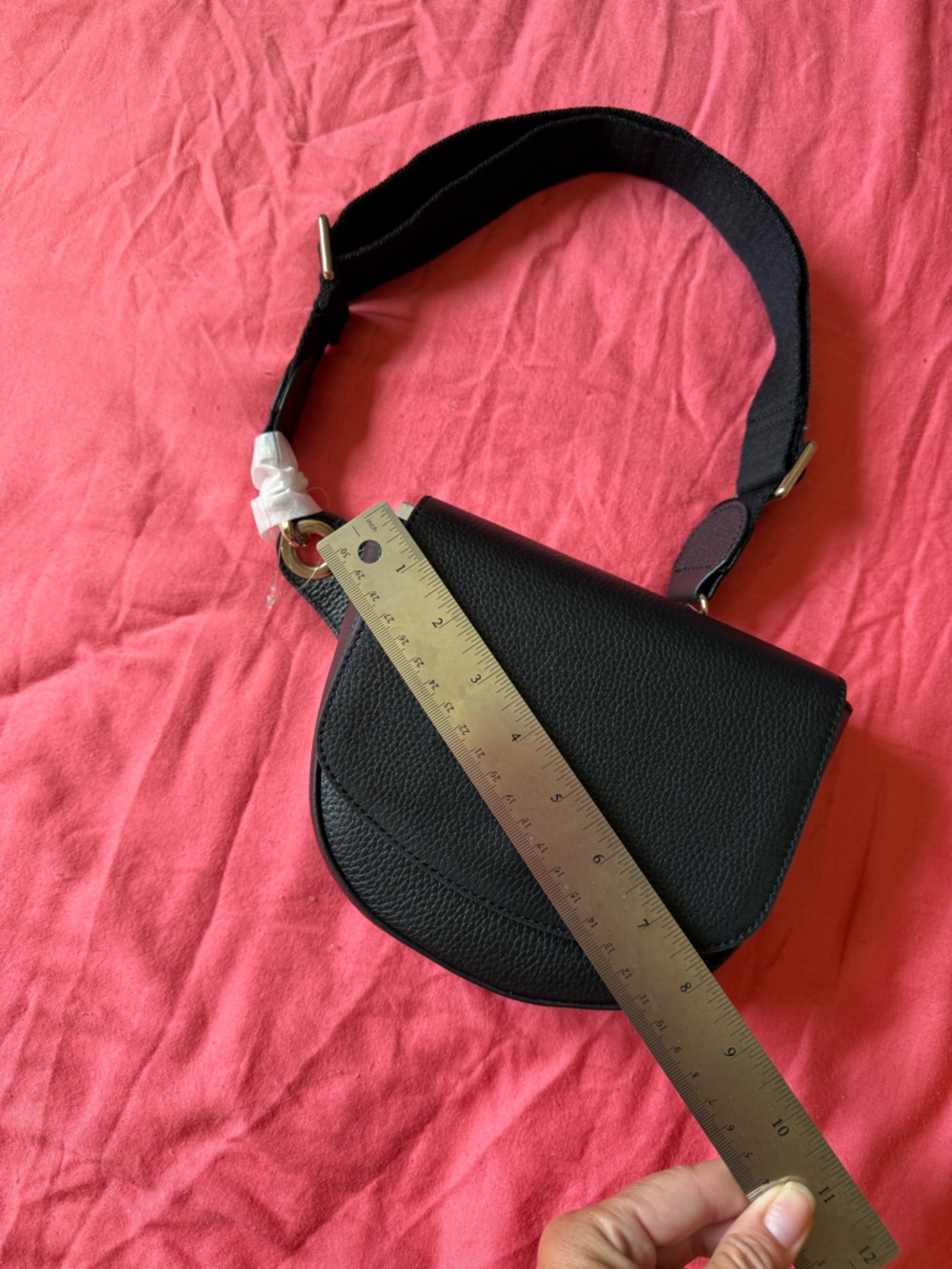 Saks Fifth Avenue Black Leather Crossbody Bag - Picture 8 of 14